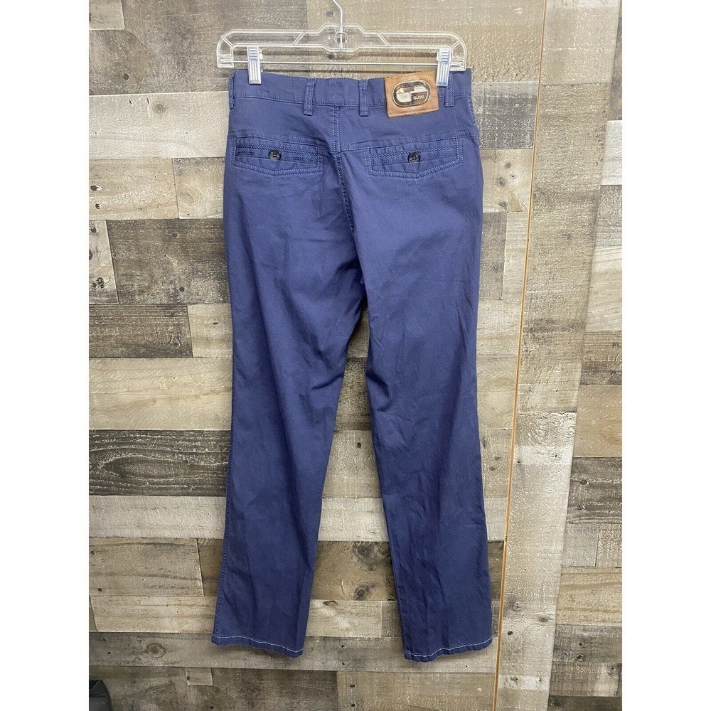 Gucci vintage Boot Cut Navy pants Silver Gucci Label‎ On Back SZ 28 - Picture 2 of 8